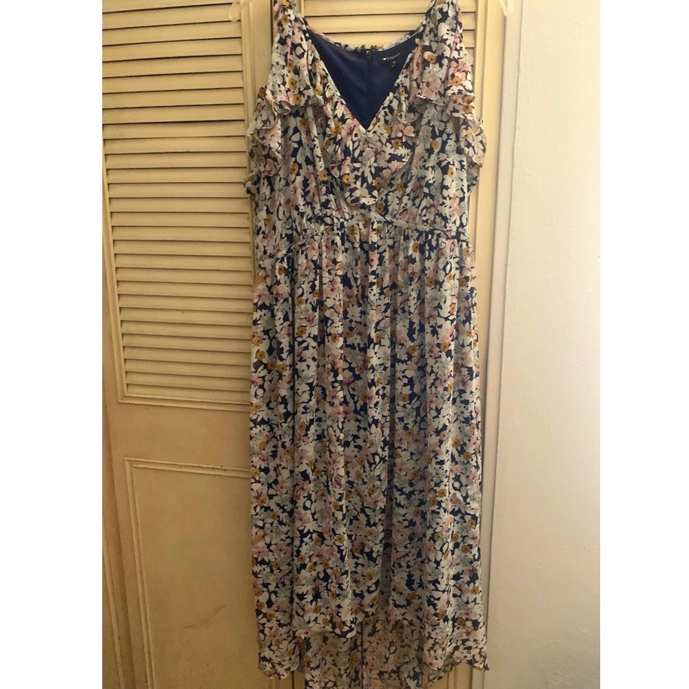 Cold Shoulder Floral Boho Chic Dress XL
